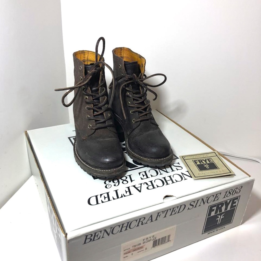 FRYE Sabrina 6G Lace Up Boots - Picture 2 of 5